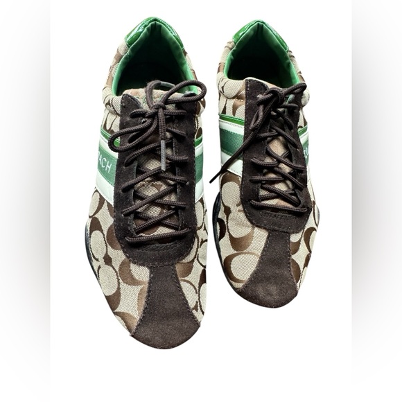 Coach Brown and Green Sneakers - Picture 9 of 10